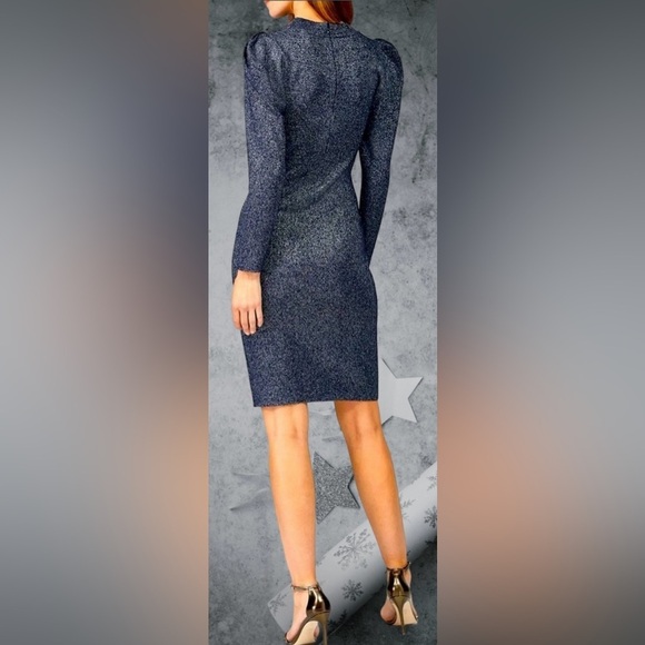SACHIN & BABI 🦋Sz 2🦋THE REAL REAL🦋AMELIE METALLIC KNIT SWEATER DRESS $315 NEW - Picture 2 of 7